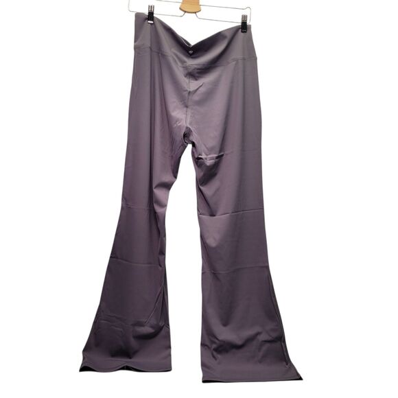 Women Bootcut Yoga High Waist Casual Pants Flare Leggings Gray Size XX-Large - Picture 2 of 9